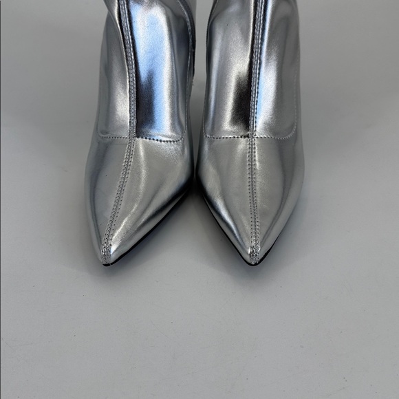 Open Edit Viv Silver Women's Knee-High Pointy Toe Boots Size 7 - Picture 8 of 15